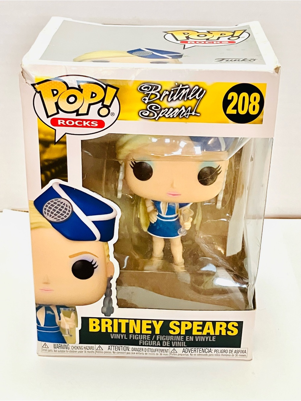 Funko Pop Rocks Britney Spears #208 Vinyl Figure Damaged Box Read